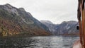 Beautiful mountain range  alps and lake KÃÂ¶nigssee landscape in Germany Royalty Free Stock Photo