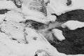 Mountain frozen river Royalty Free Stock Photo