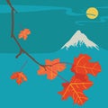 Mountain Fuji Autumn Night Royalty Free Stock Photo