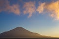 Mountain Fuji and cloud with beautiful sunset sky at lake Yamanakako Royalty Free Stock Photo