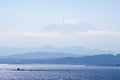 Mountain Fuji far away, viewing from Enoshima Royalty Free Stock Photo
