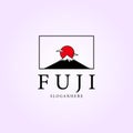 mountain fuji japan logo vector illustration design