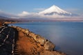 Mountain Fuji on the lake Yamanakako Royalty Free Stock Photo