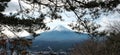 Mountain Fuji landscape, Japan landmark.