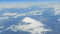 Mountain Fuji over the air in early Spring