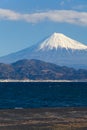 Mountain Fuji and sea at Miho no Matsubara Royalty Free Stock Photo