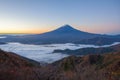 Mountain Fuji and sea of mist Royalty Free Stock Photo