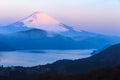 Mountain Fuji winter in morning.