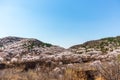 Mountain full of peach blossoms in spring Royalty Free Stock Photo