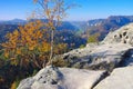 Mountain Gamrig view to the town Rathen Royalty Free Stock Photo