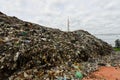 Mountain garbage It comes from urban and industrial areas in underdeveloped countries. Royalty Free Stock Photo