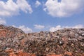 Mountain garbage, large garbage pile,