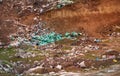 Mountain garbage, plastic waste, pollution concept Royalty Free Stock Photo