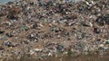 mountain of garbage waste plastic bottles packages of rotting food