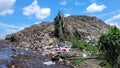 Mountain of garbages on the dumpsite