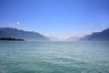 Mountain and Geneva lake, Switzerland Royalty Free Stock Photo