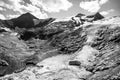 Mountain glacier in Austrian Alps