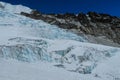 Mountain glacier and avalanche landscape
