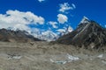 Mountain glacier huge seracs Royalty Free Stock Photo
