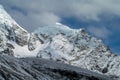 Mountain glacier huge seracs