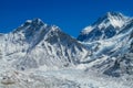Mountain glacier huge seracs Royalty Free Stock Photo