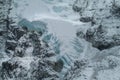 Mountain glacier huge seracs
