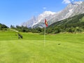 Mountain golf course on a sunny day Royalty Free Stock Photo