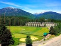 Mountain golf course in Whistler Village Royalty Free Stock Photo