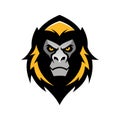 Mountain gorilla head mascot logo Royalty Free Stock Photo