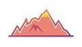 Mountain Growth Chart Icon, Progress Success Vector, vector design Generative AI Royalty Free Stock Photo