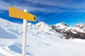 Mountain guidepost Royalty Free Stock Photo