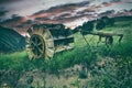 old haymaking tools (a hay grinder Royalty Free Stock Photo