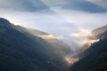 Mountain hazy daybreak Royalty Free Stock Photo
