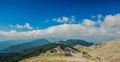 Mountain highland scenery landscape panorama view in north European district and clear summer weather time