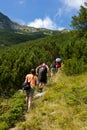 Mountain hikers Royalty Free Stock Photo