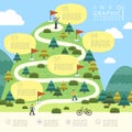 Mountain hiking infographic design