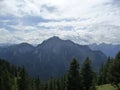 Mountain hiking tour to Tegelberg mountain, Bavaria, Germany