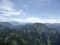 Mountain hiking tour to Tegelberg mountain, Bavaria, Germany