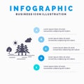 Mountain, hill, landscape, nature, clouds Infographics Template for Website and Presentation. GLyph Gray icon with Blue