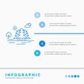Mountain, hill, landscape, nature, clouds Infographics Template for Website and Presentation. Line Blue icon infographic style