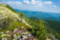 Mountain hills, Carpathian mountains landscape. Ukrainian Carpathians Royalty Free Stock Photo