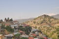 Mountain, hills and trees, houses in Cyprys Royalty Free Stock Photo