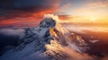 Mountain Hoher Dachstein Sunrise, Generate AI