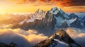 Mountain Hoher Dachstein Sunrise, Generate AI