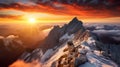 Mountain Hoher Dachstein Sunrise, Generate AI