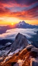 Mountain Hoher Dachstein Sunrise, Generate AI