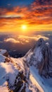 Mountain Hoher Dachstein Sunrise, Generate AI