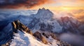 Mountain Hoher Dachstein Sunrise, Generate AI