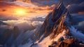 Mountain Hoher Dachstein Sunrise, Generate AI