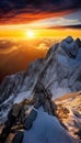 Mountain Hoher Dachstein Sunrise, Generate AI